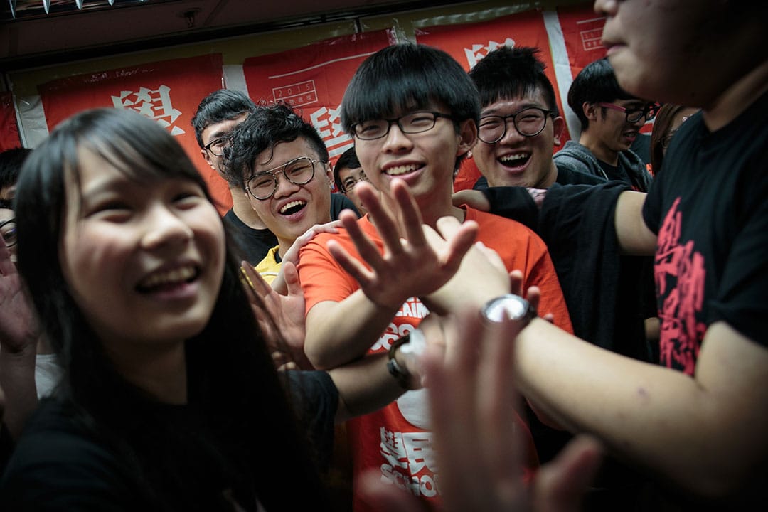 2016年，學民思潮停止運作，將成立參政團體及新學生組織。攝：吳煒豪/端傳媒