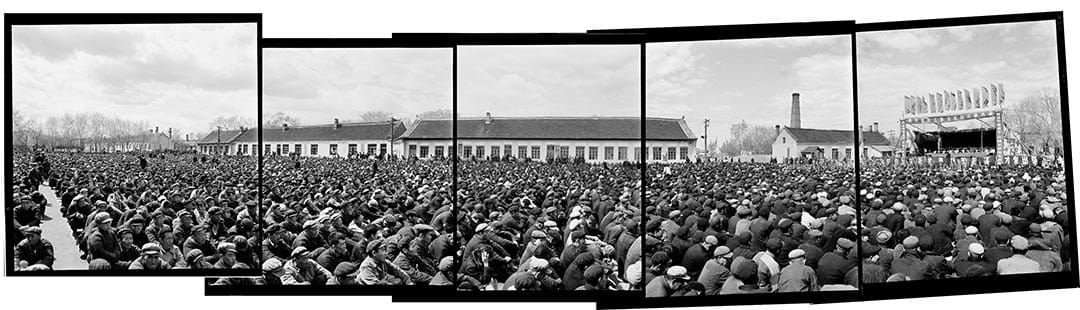 1965年5月21日,黑龙江省阿城县,四清运动万人对敌斗争大会。