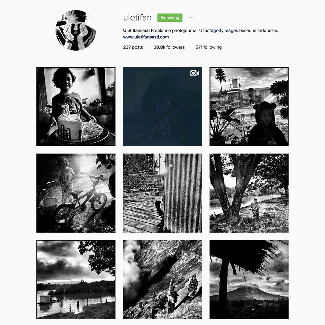Ulet Ifansasti (@uletifan)，駐印尼自由攝影師，Getty圖片社特約合作攝影師，照片廣泛被國際媒體使用。