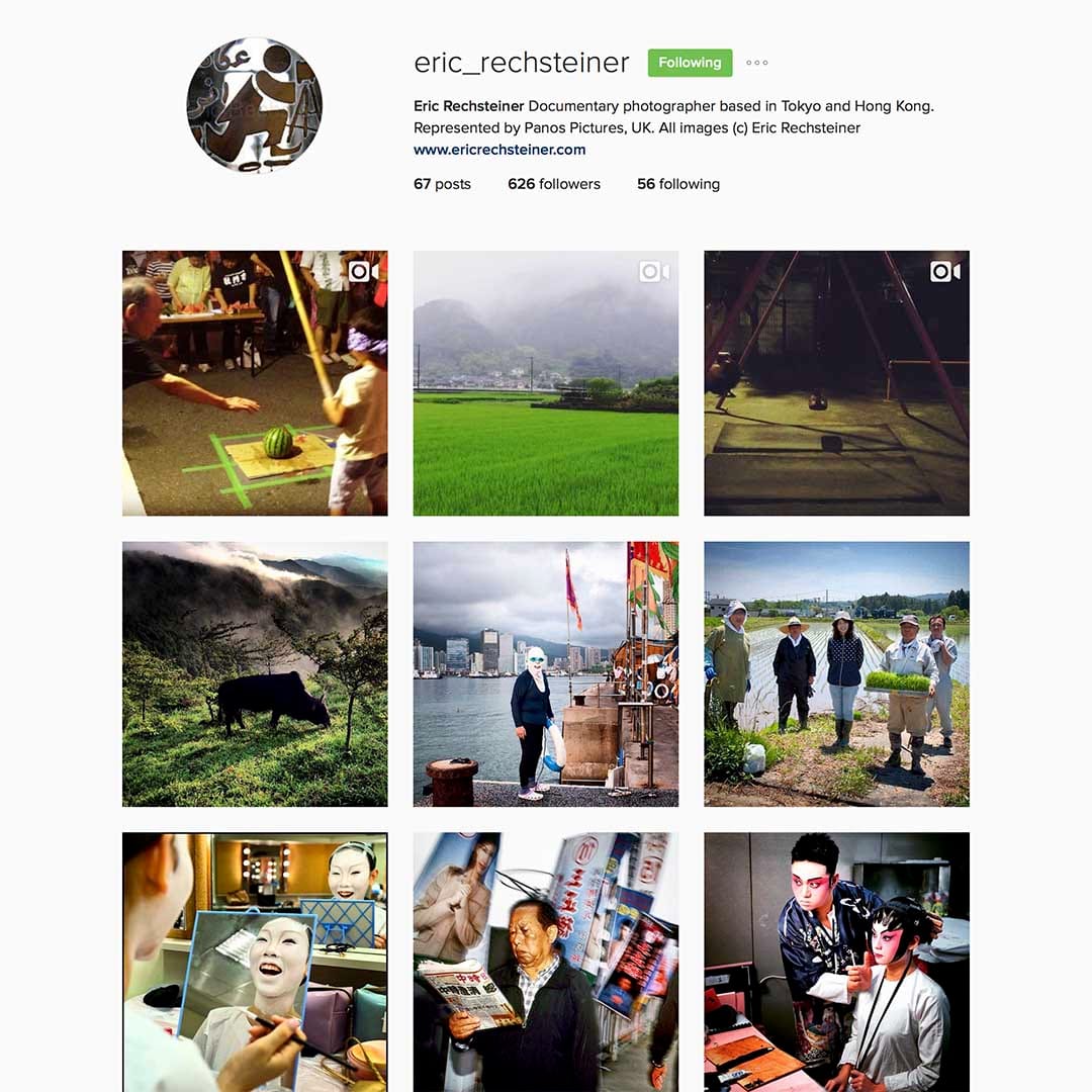 Eric Rechsteiner (@eric_rechsteiner)，Panos圖片社成員，旅居東京及香港。