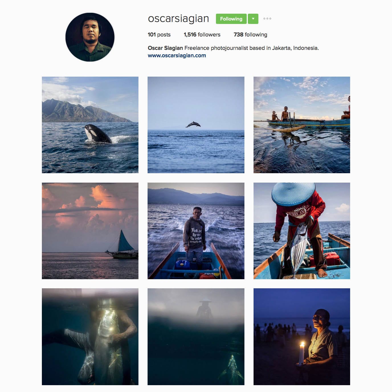 Oscar Siagian(@oscarsiagian)，印尼攝影師。曾參與2008吳哥攝影節的年輕攝影師亞洲研討會，目前從事自由攝影與編輯的工作。