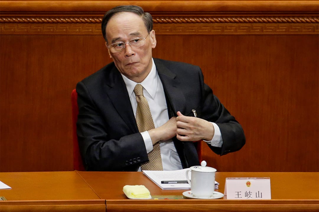 2017年3月5日，政治局常委、中紀委書記王岐山出席全國人民代表大會。