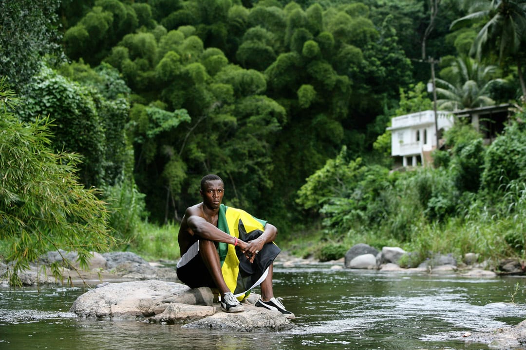 2006年10月19日，保特在家乡牙买加首都金斯敦拍摄硬照。