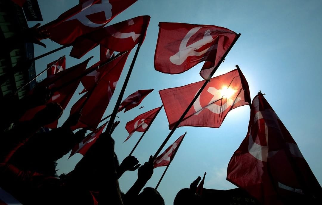 2018年5月1日,勞動節,印度城市班加羅爾有來自不同工會組織的成員參與勞動節遊行。