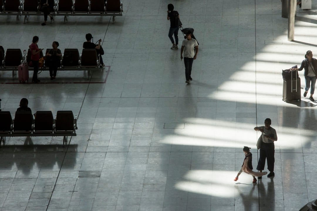 香港西九龙高铁站，内地口岸区候车大堂。