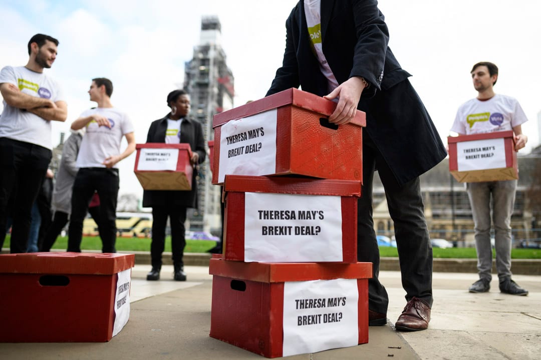 2019年1月14日，团体在国会外呼吁英国举行英国脱欧第二次公投。