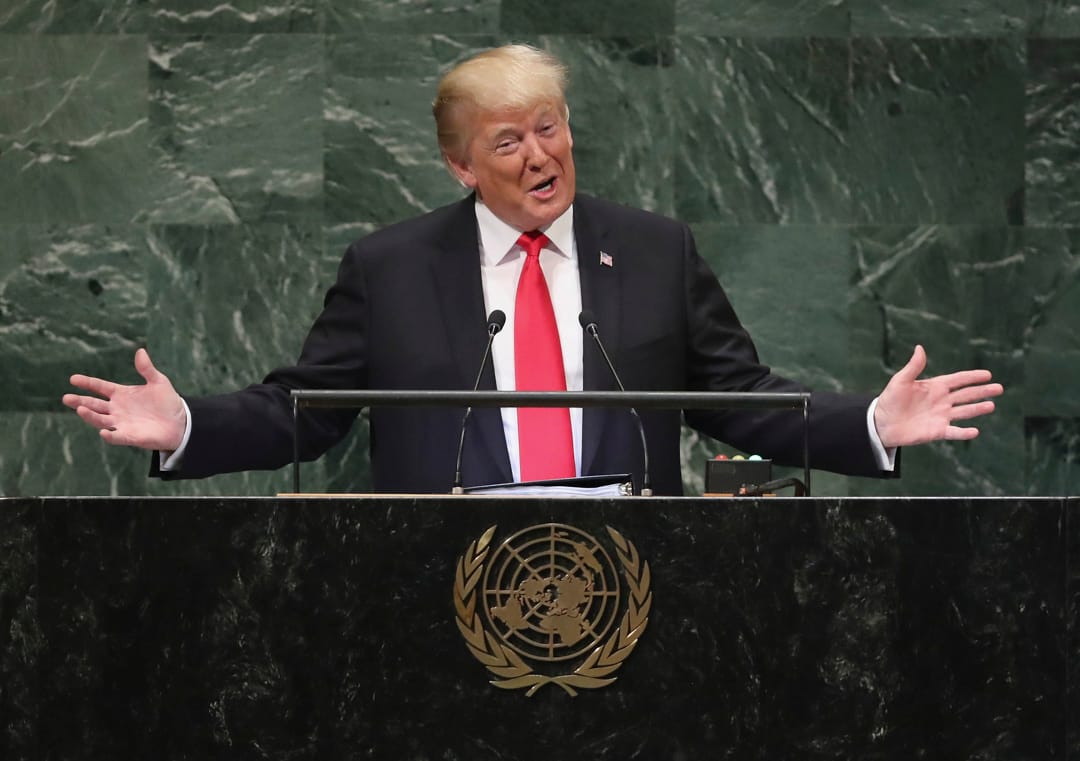 特朗普在聯合國大會上說自己的政績是美國歷史上最棒的,後來他為了解嘲,說自己不過是開個玩笑。