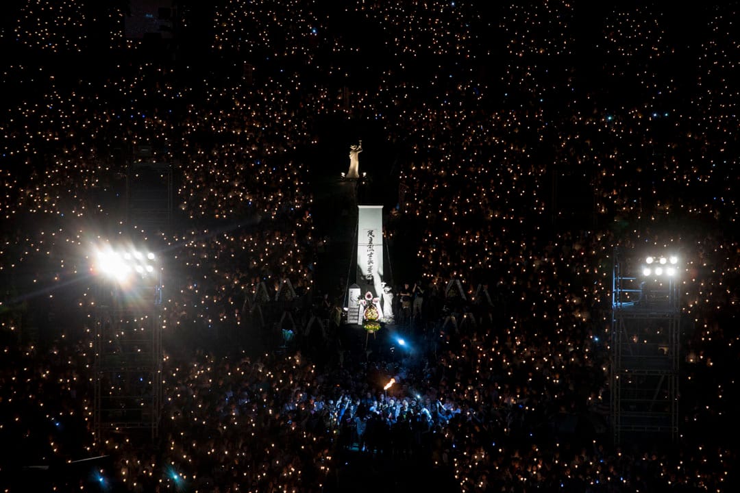 2018年6月4日,維園燭光晚會。
