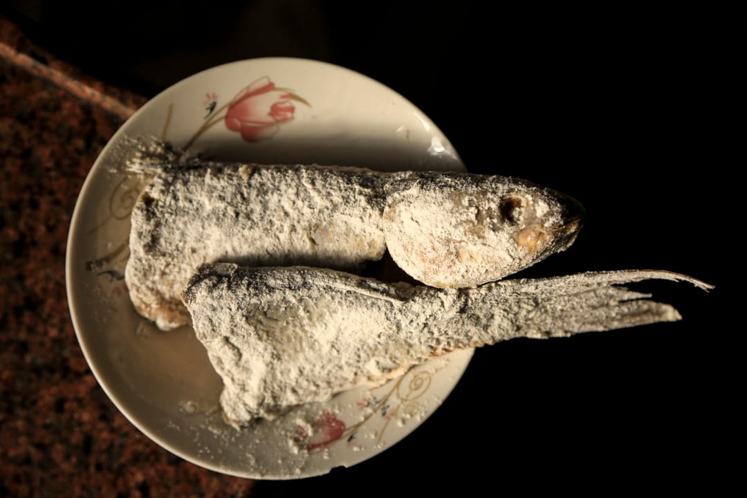 2019年6月5日,巴勒斯坦加沙,一个穆斯林家庭制作咸鱼来庆祝开斋节。