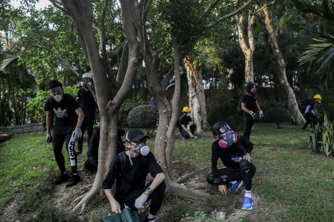 2019年8月5日,在黃大仙的示威者。