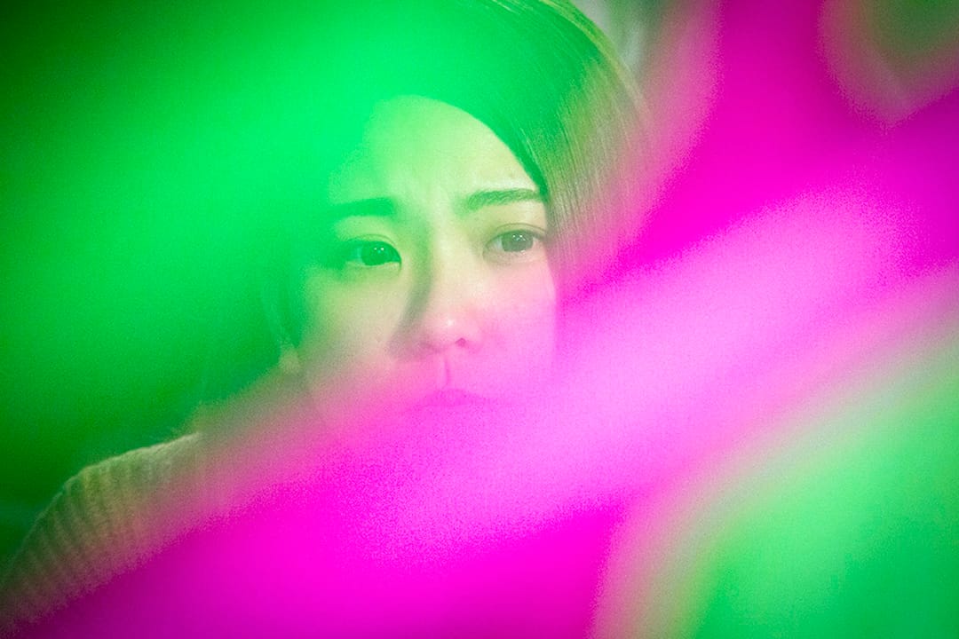 2020年1月6日，蔡英文于嘉义的造势晚会上。