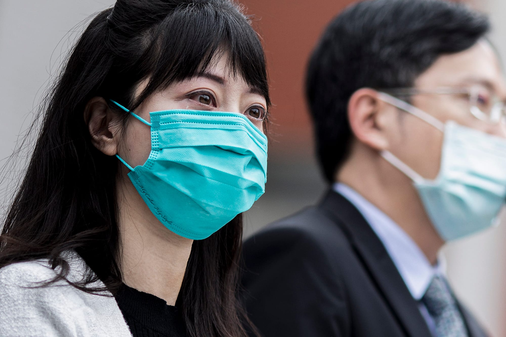 2021年12月1日台北立法院,高嘉瑜接受媒体访问。