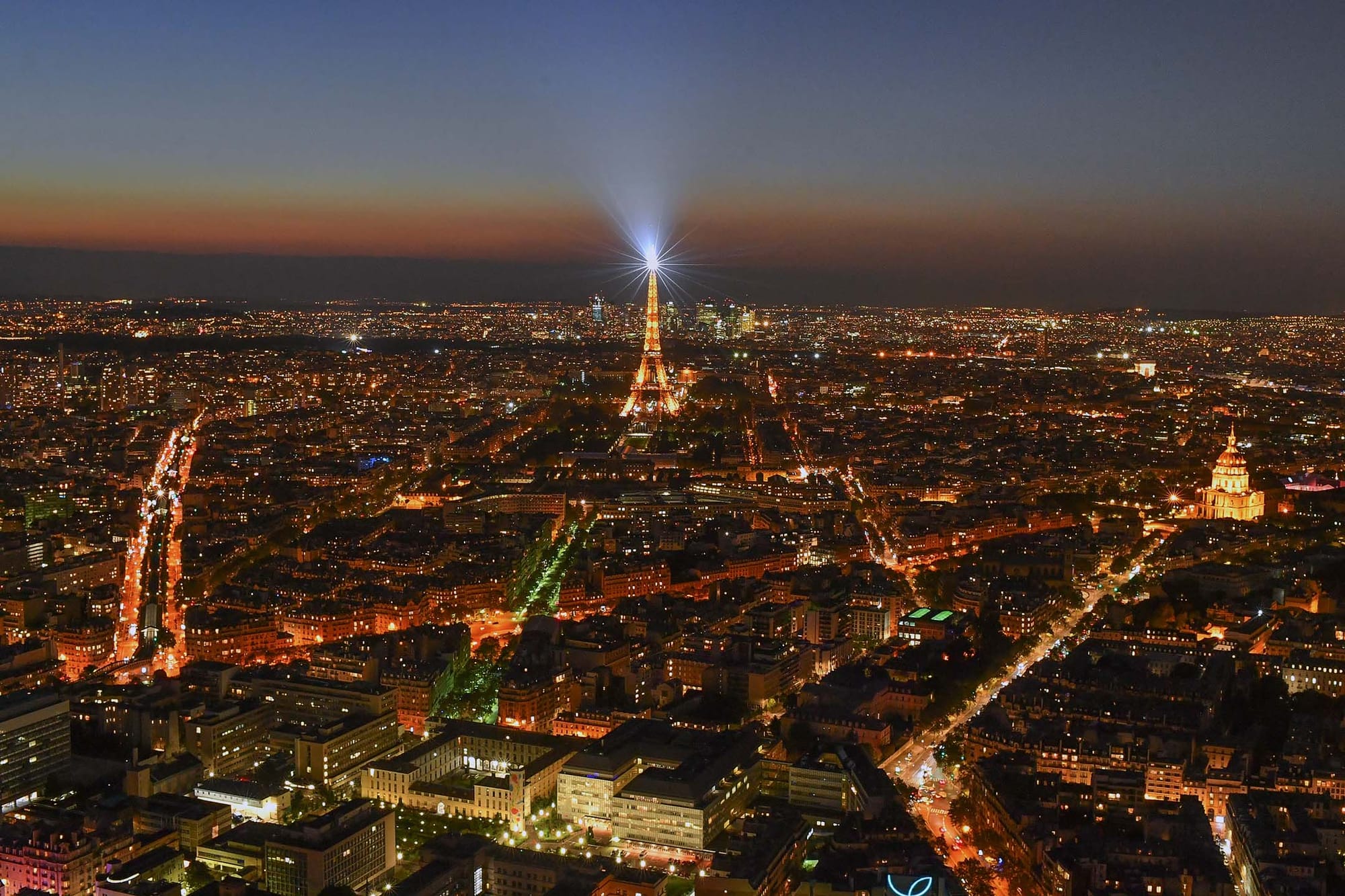 2021年9月18日,法國巴黎夜景。