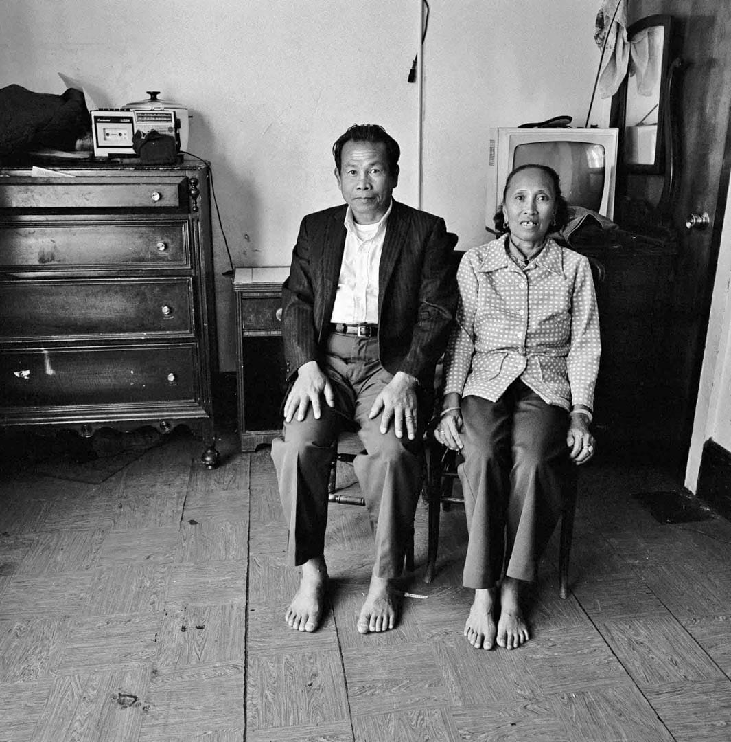  1976年，三藩市，梁亚三和他的妻子。