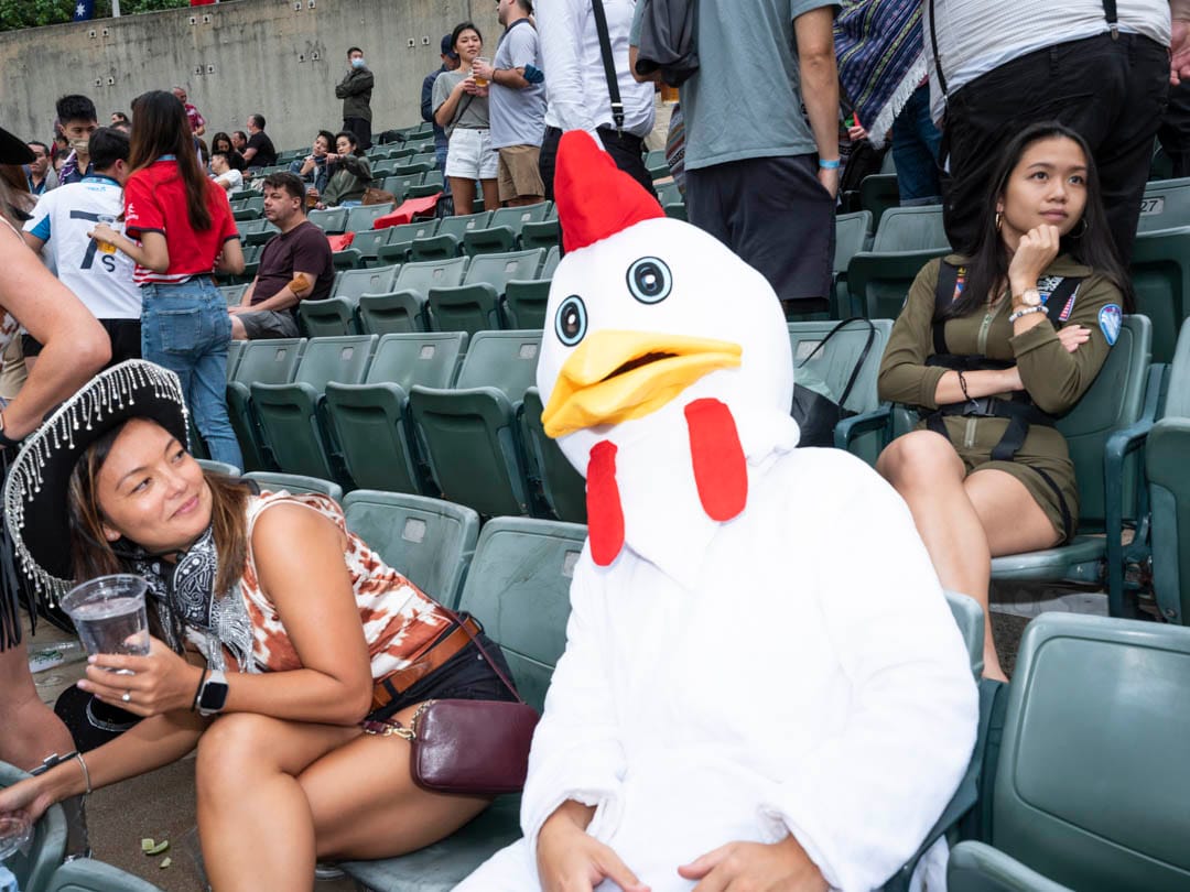 香港国际七人榄球赛的观众。