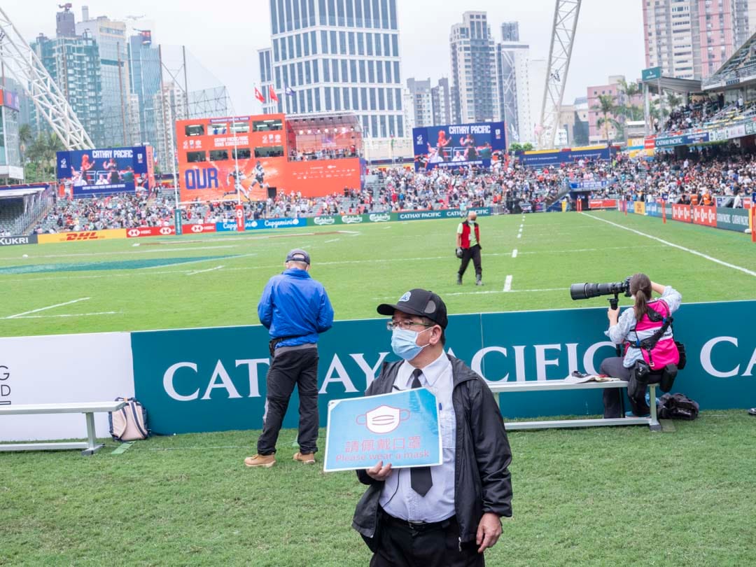 香港国际七人榄球赛的观众。