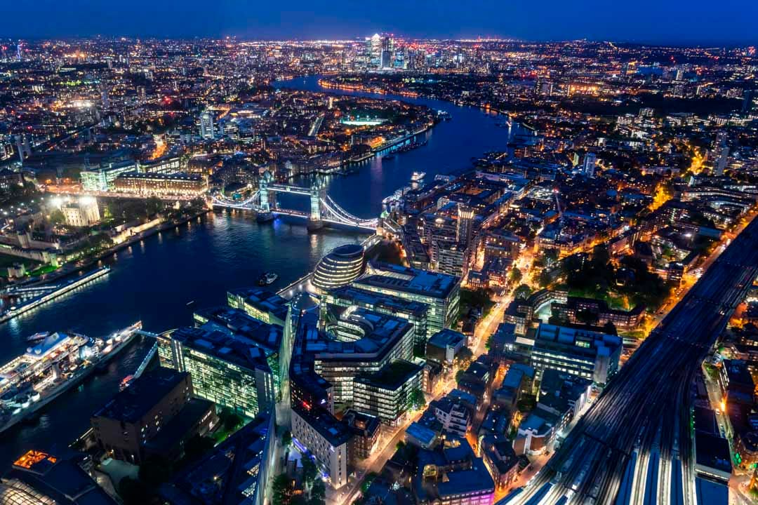 2018年5月，英國倫敦夜景。