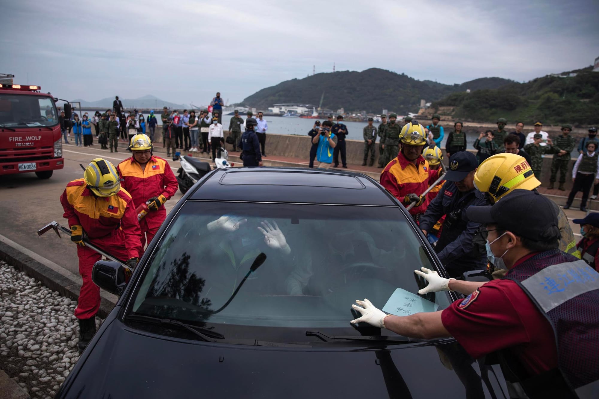 2023年4月20日，马祖，民安9号演习。摄：陈焯𪸩/端传媒