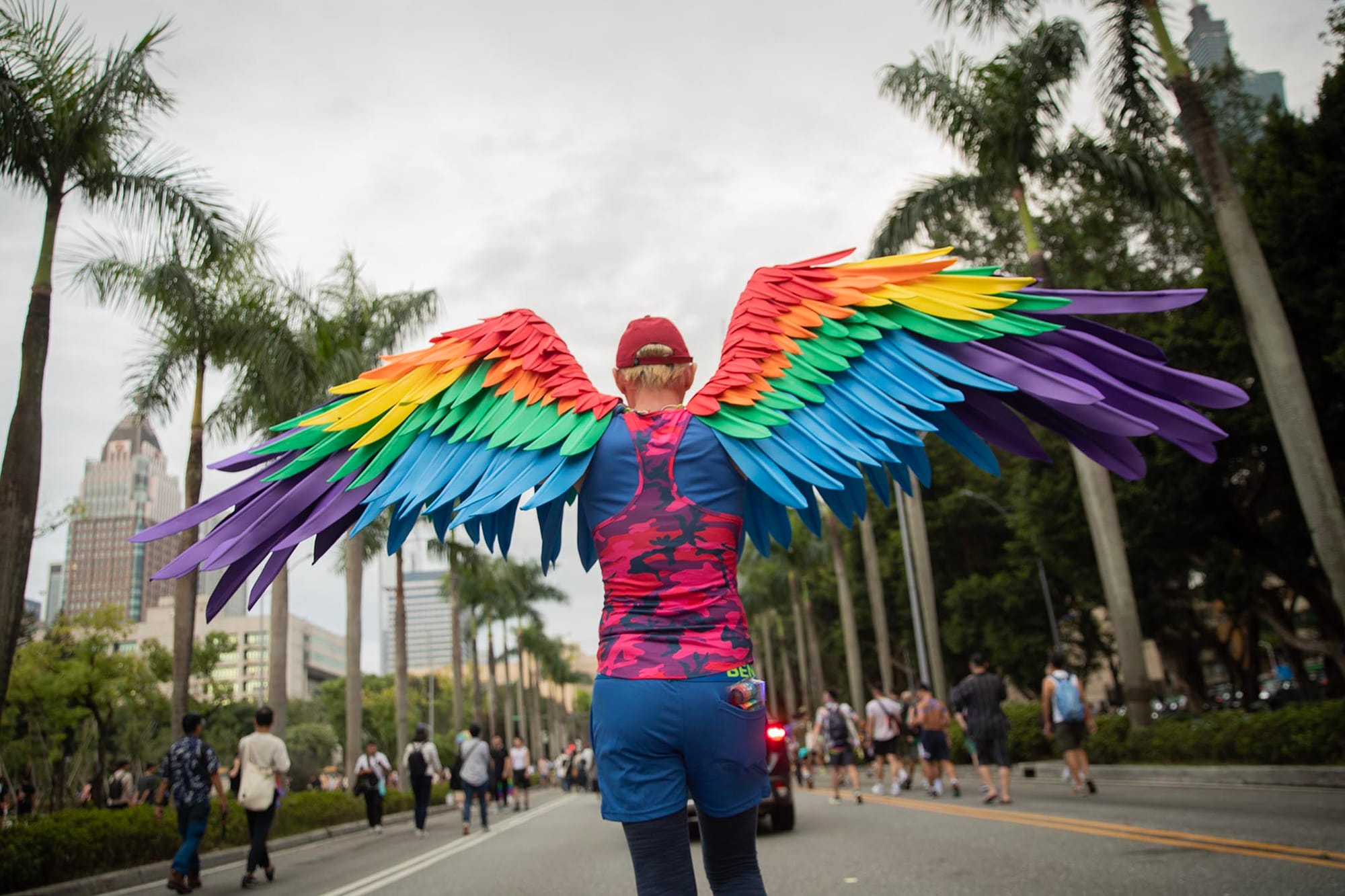 2023年10月28日，台湾同志游行。摄：陈焯𪸩/端传媒