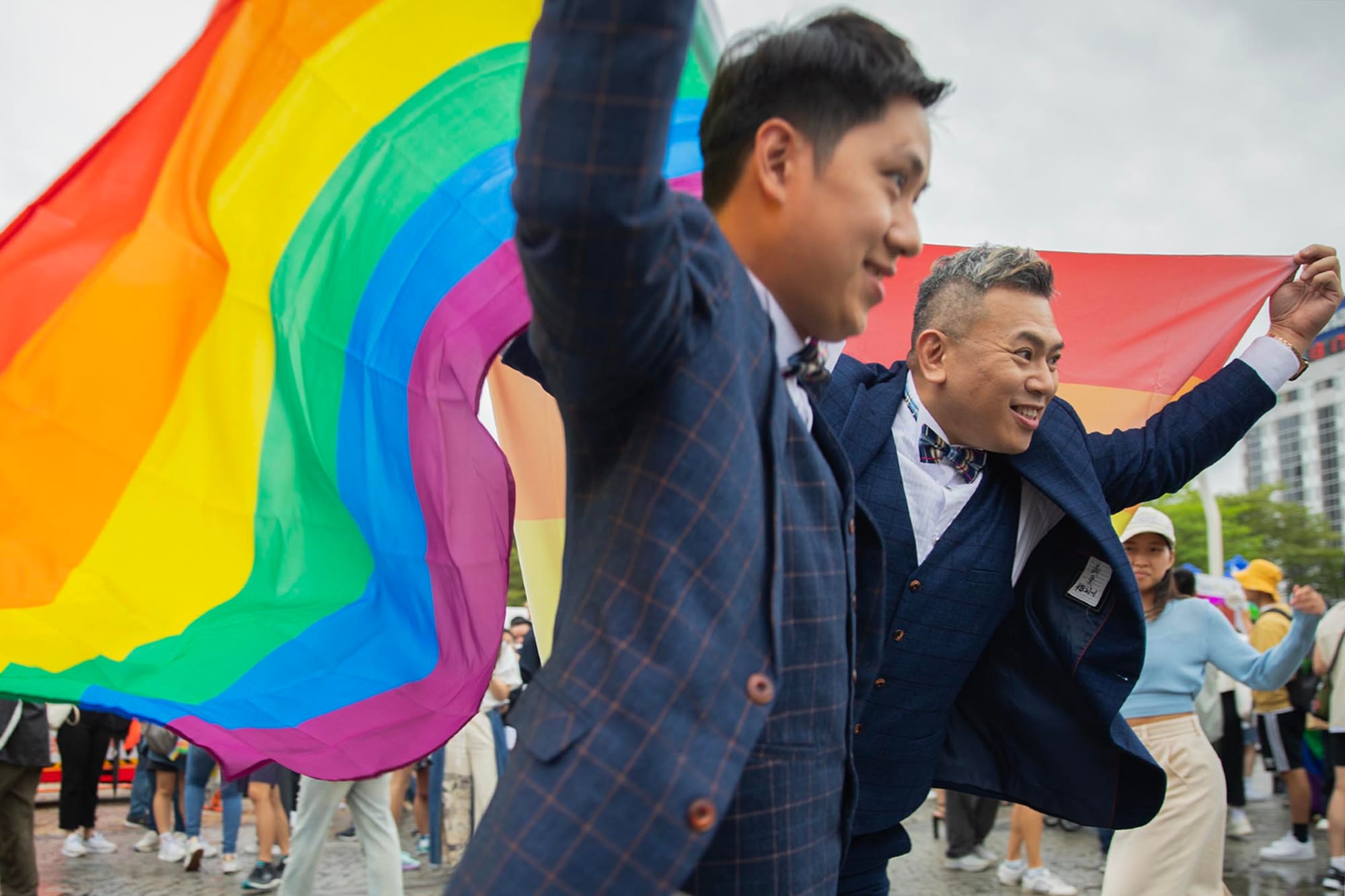 2023年10月28日，台湾同志游行。摄：陈焯𪸩/端传媒