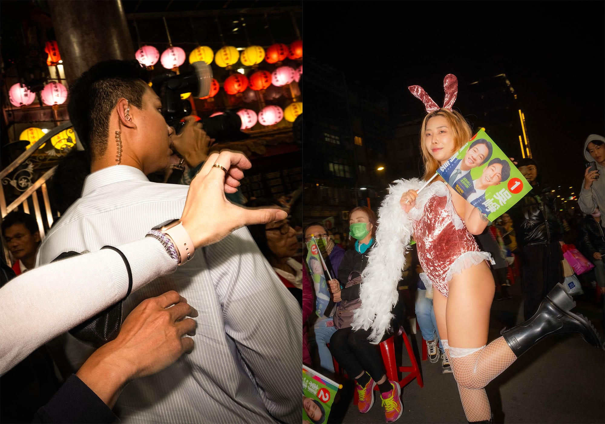 民進黨的支持者。攝:陳焯煇/端傳媒