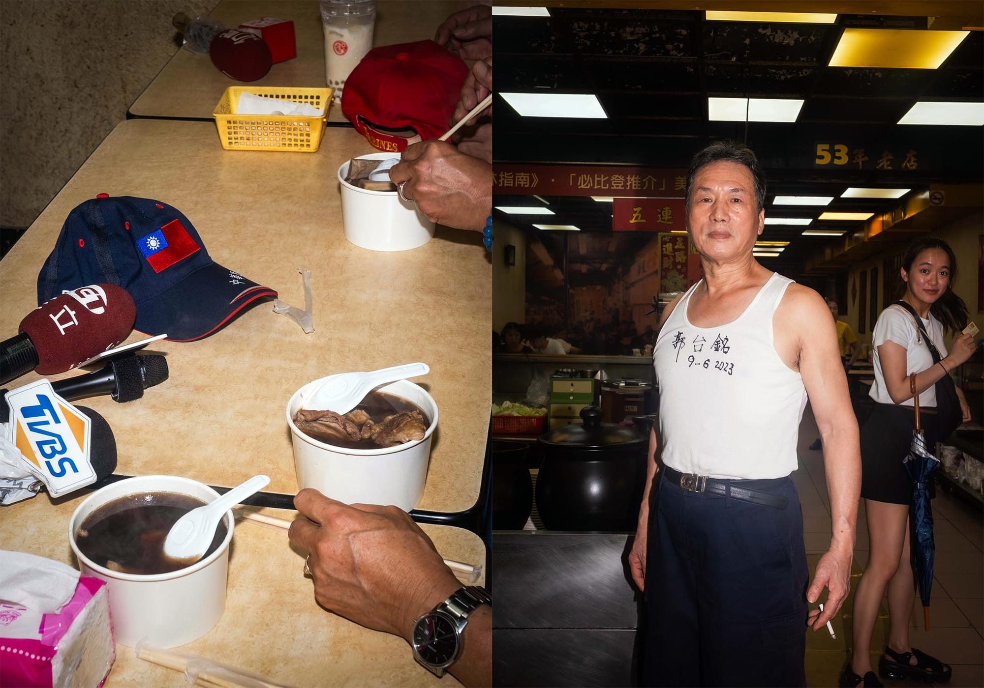 郭台銘掃街拜票期間。攝:陳焯煇/端傳媒