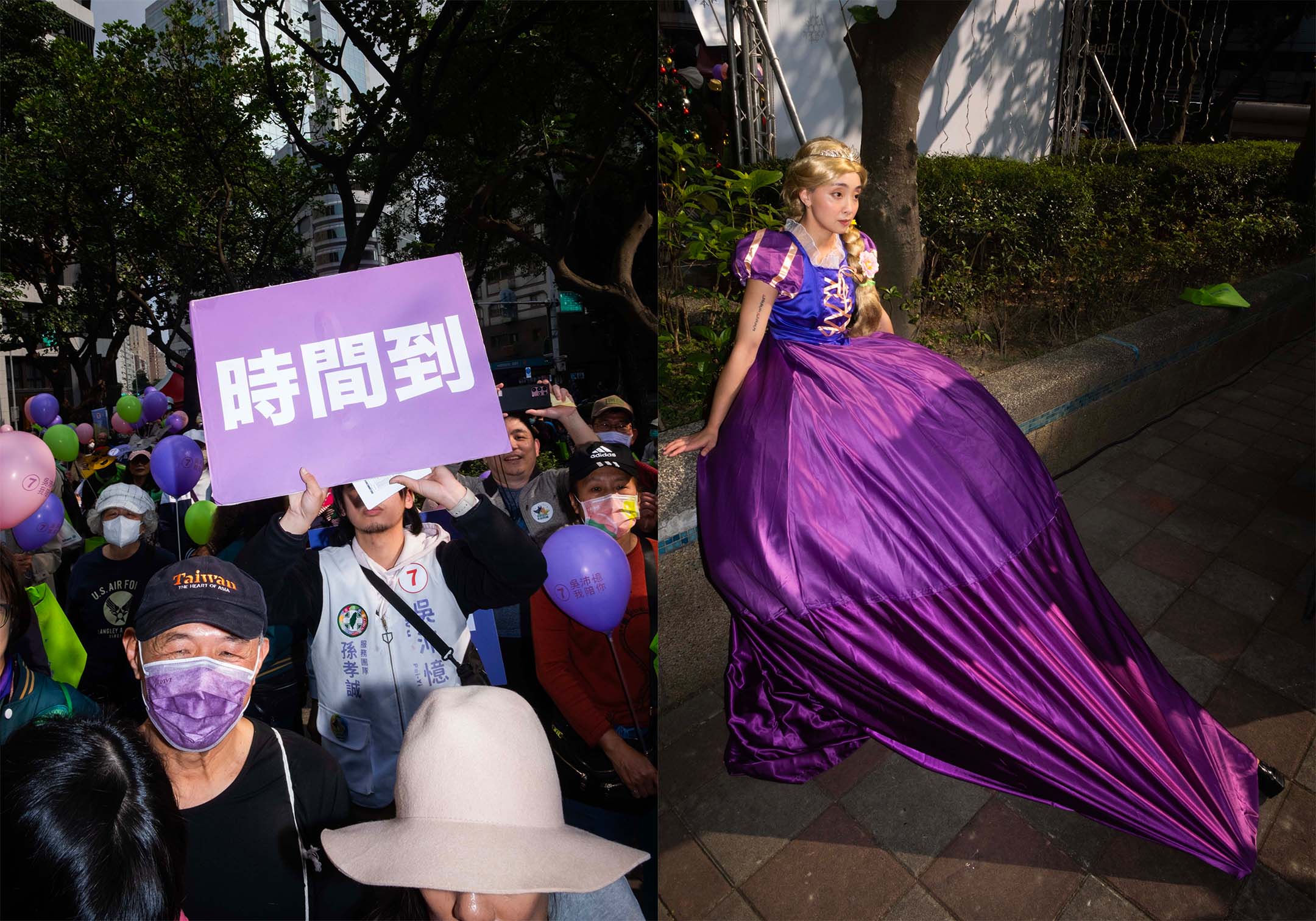 民進黨的造勢遊行。攝:陳焯煇/端傳媒