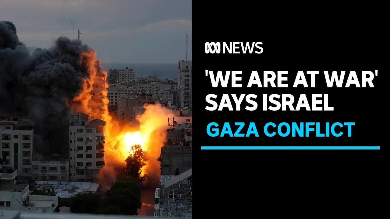 ABC news關於巴以衝突的報道。圖：影片截圖