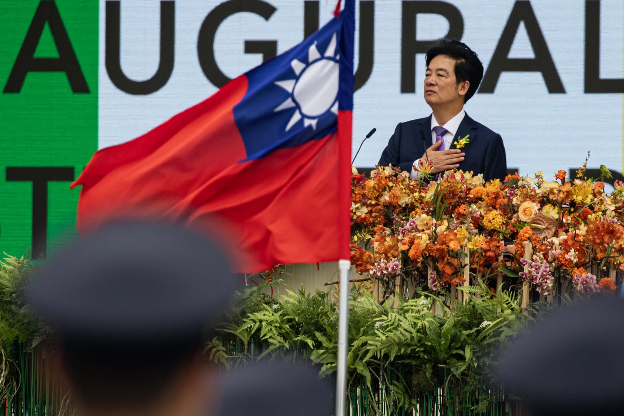2024年5月20日，台北，中華民國第十六任總統副總統就職典禮，總統賴清德發表演說。攝：陳焯煇/端傳媒