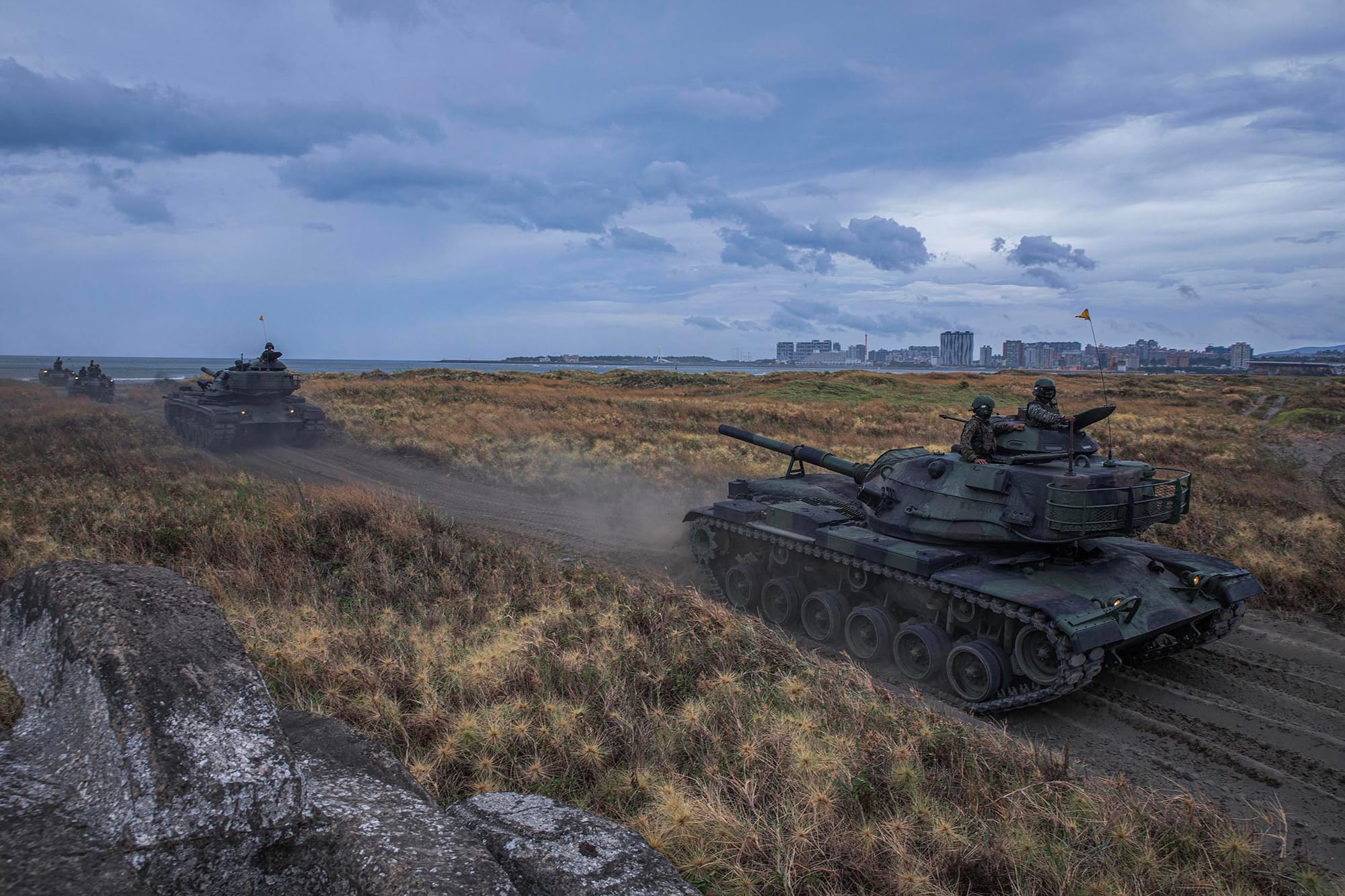 2023年7月27日，新北市八里，汉光演习，联合反登陆作战演练。摄：陈焯煇/端传媒