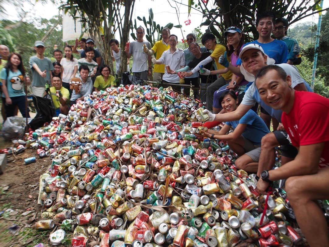 37位現代愚公，14000個汽水罐。相片由撰稿人提供