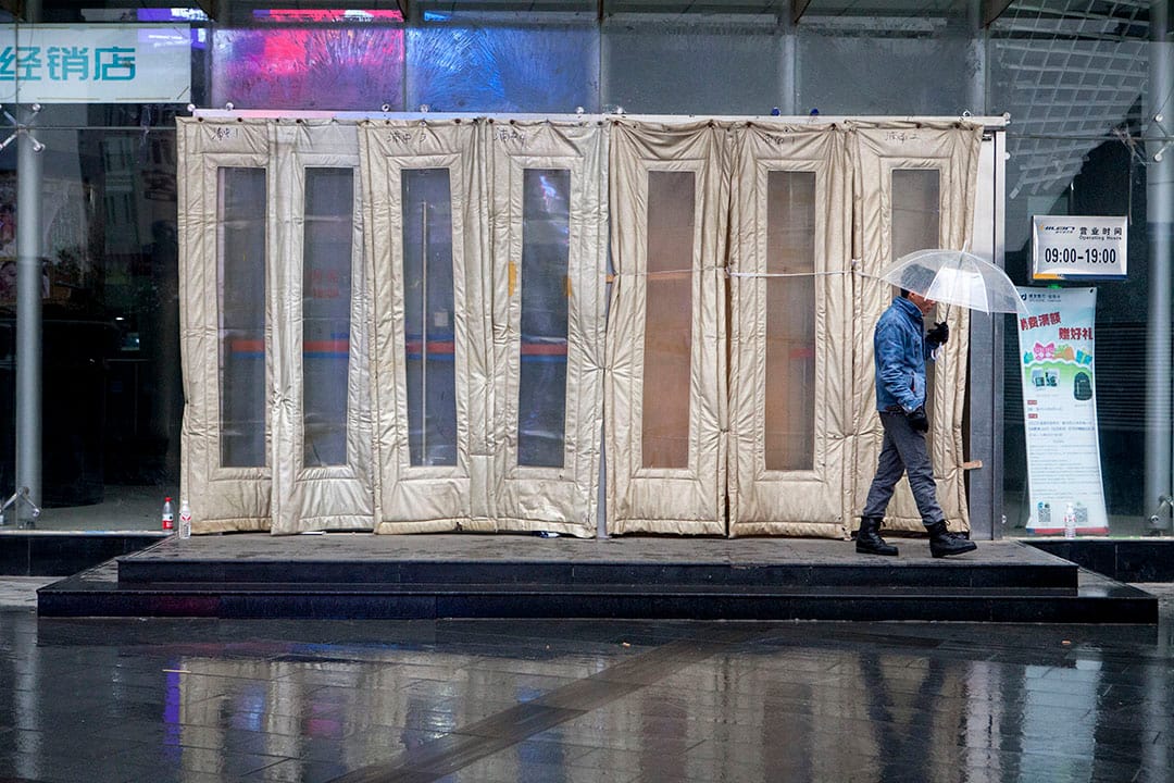 中國北京中關村的電子產品商場。攝：Giulia Marchi/端傳媒