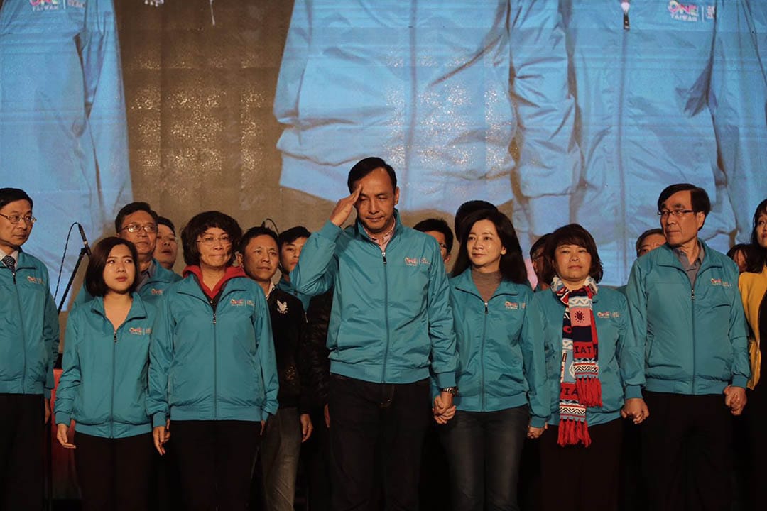 2016年1月16日,台北,国民党总统候选人主立伦承认落败。摄:Anthony Kwan/端传媒