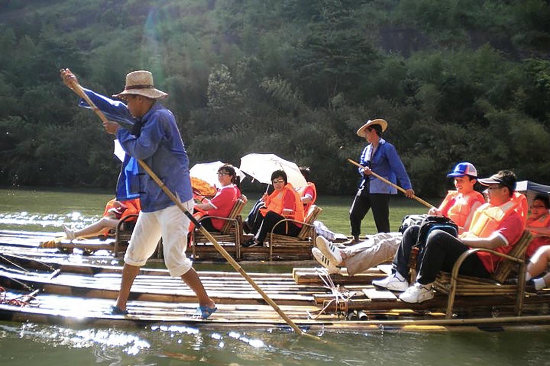 陳文麗參加內地國情交流團，遊覽福建九曲溪。