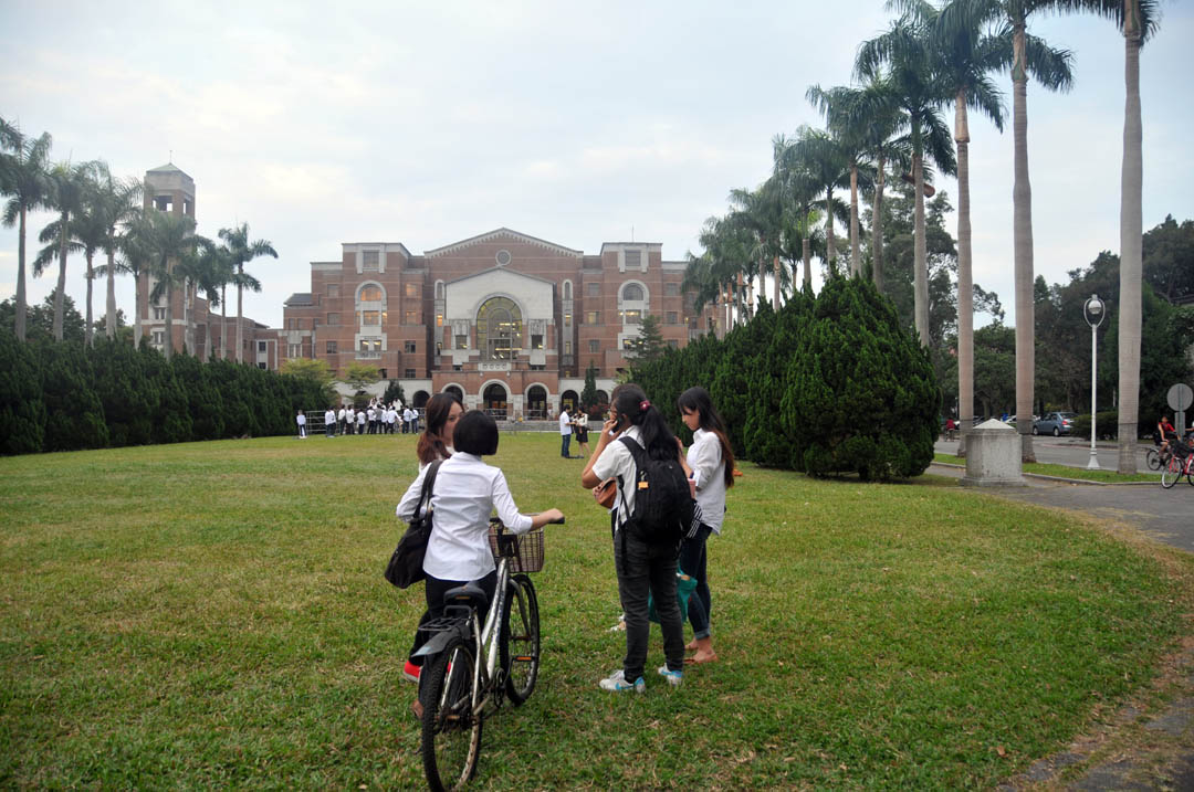 台灣大學校園草坪。