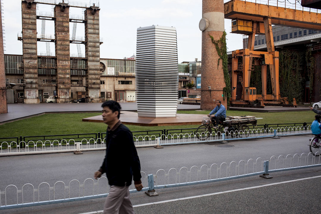 霧霾淨化塔已經建成，是世界最大的室外空氣淨化器，在北京、天津等飽受霧霾侵襲的中國北方城市巡迴展出。