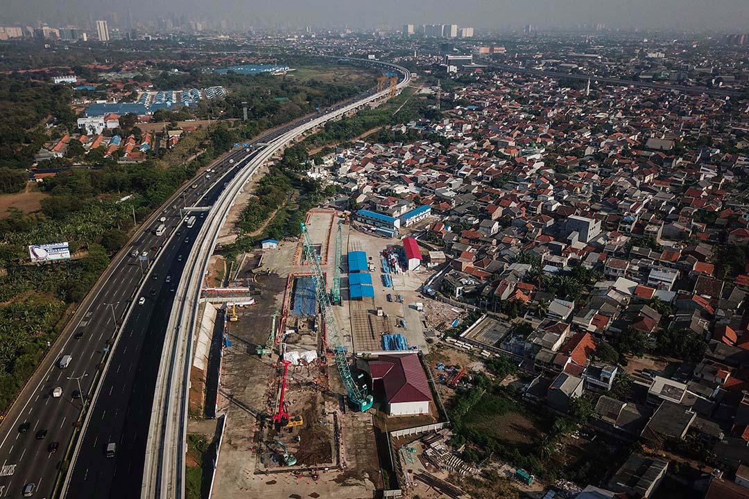 雅加达近郊的Cipinang Melayu村旁的工地。 