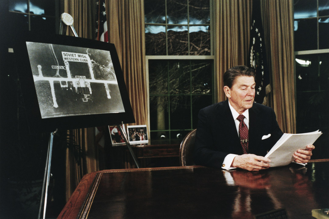 1983年，美國總統Ronald Reagan提出的Strategic Defense Initiative SDI核彈防衛系統。