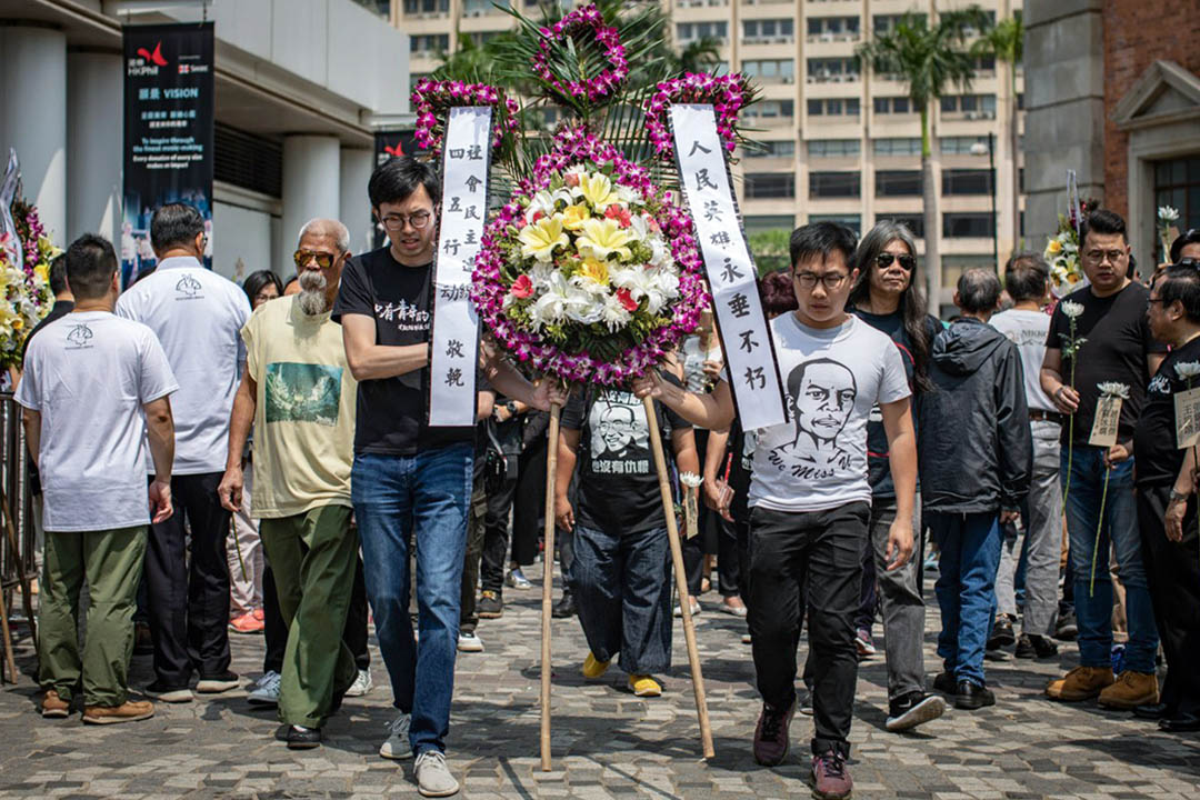 2019年4月5日，清明节，香港支联会举行活动悼念六四死难者。