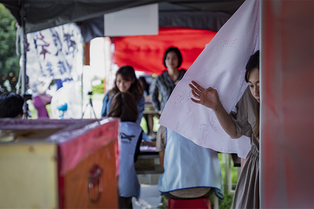 2019年5月15日，長榮桃園的投票站。