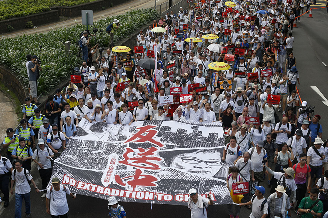 2019年6月9日，民间人权阵线发起“反送中”游行。