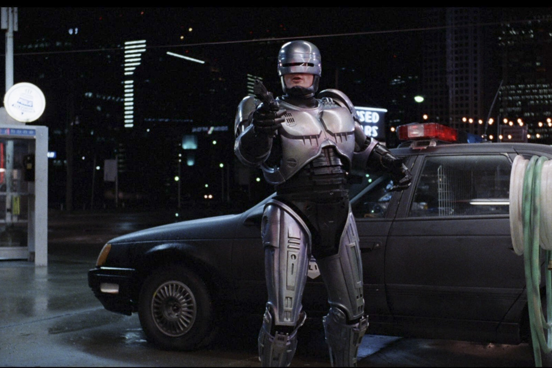 1987年的科幻电影《RoboCop 机器战警》剧照。