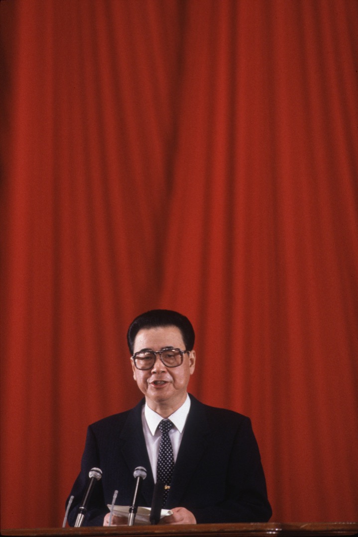 1989年10月1日，李鵬於中華人民共和國成立40周年大會上發表講話。