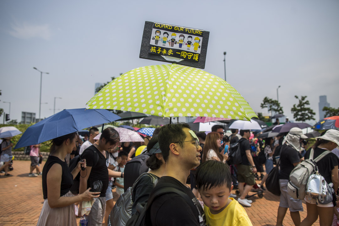 2019年8月10日，守护孩子游行在中环爱丁堡广场出发。