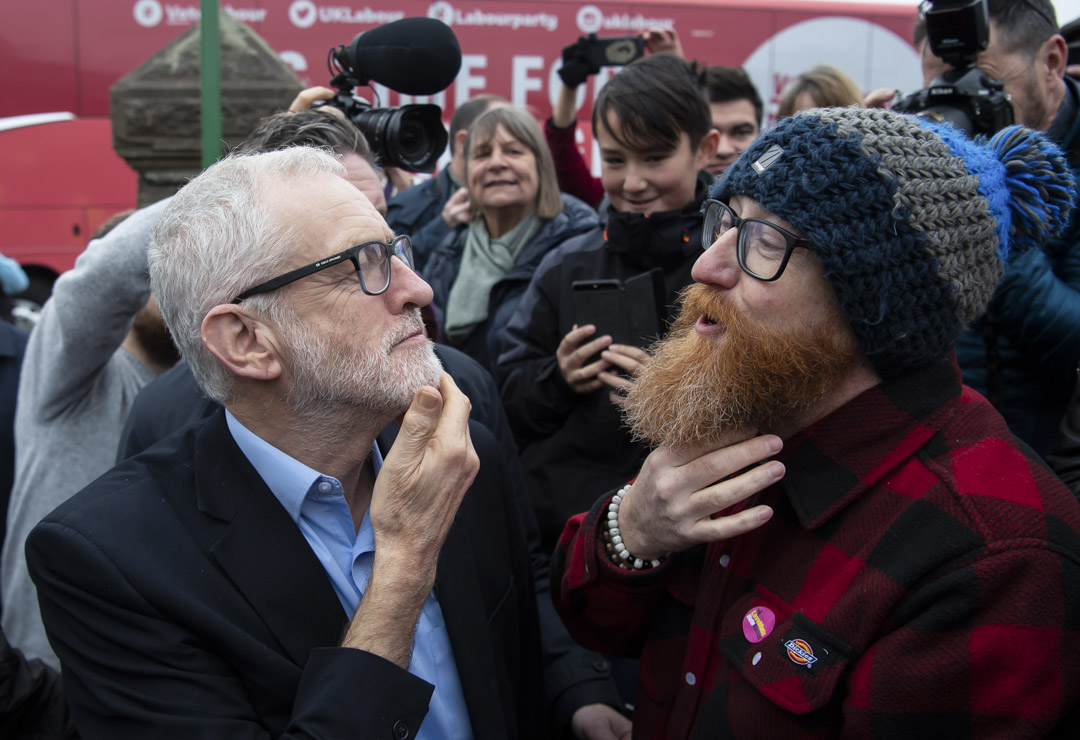 2019年12月7日，工黨領袖郝爾彬（Jeremy Corbyn）抵達威爾士斯旺西的帕蒂閣（Patti Pavilion）進行拉票。