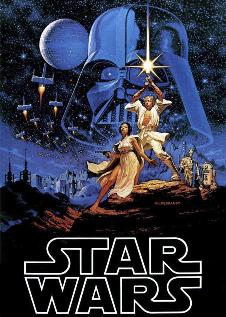 1977年上映的《星球大战》（Star Wars） 。