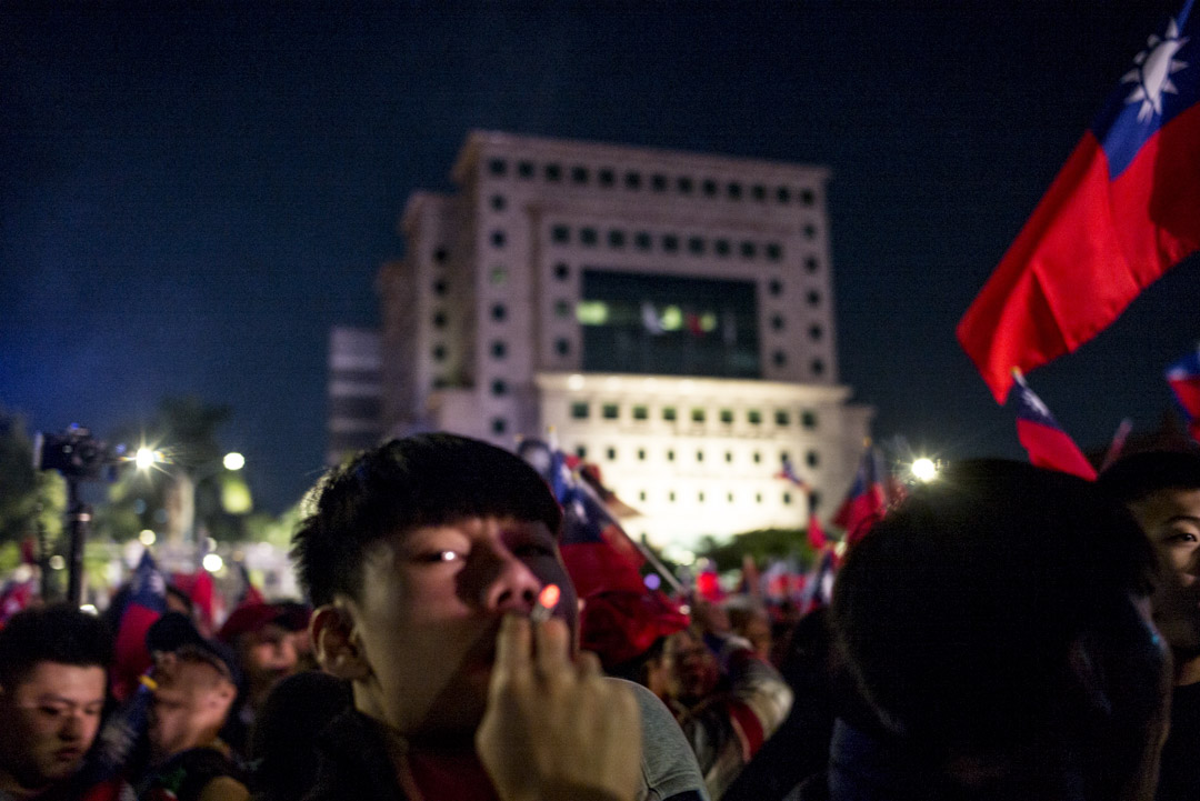 2020年1月9日，韩国瑜在台北举行“台湾安全人民有钱”凯道胜利晚会，因现场人数太多太挤迫，不少参加者也去不到舞台前。