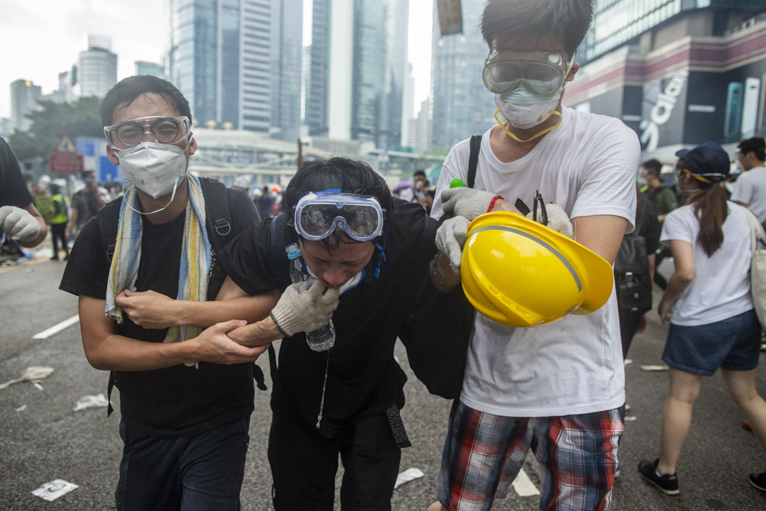 2019年6月12日，警方进行金钟夏悫道的清场行动。