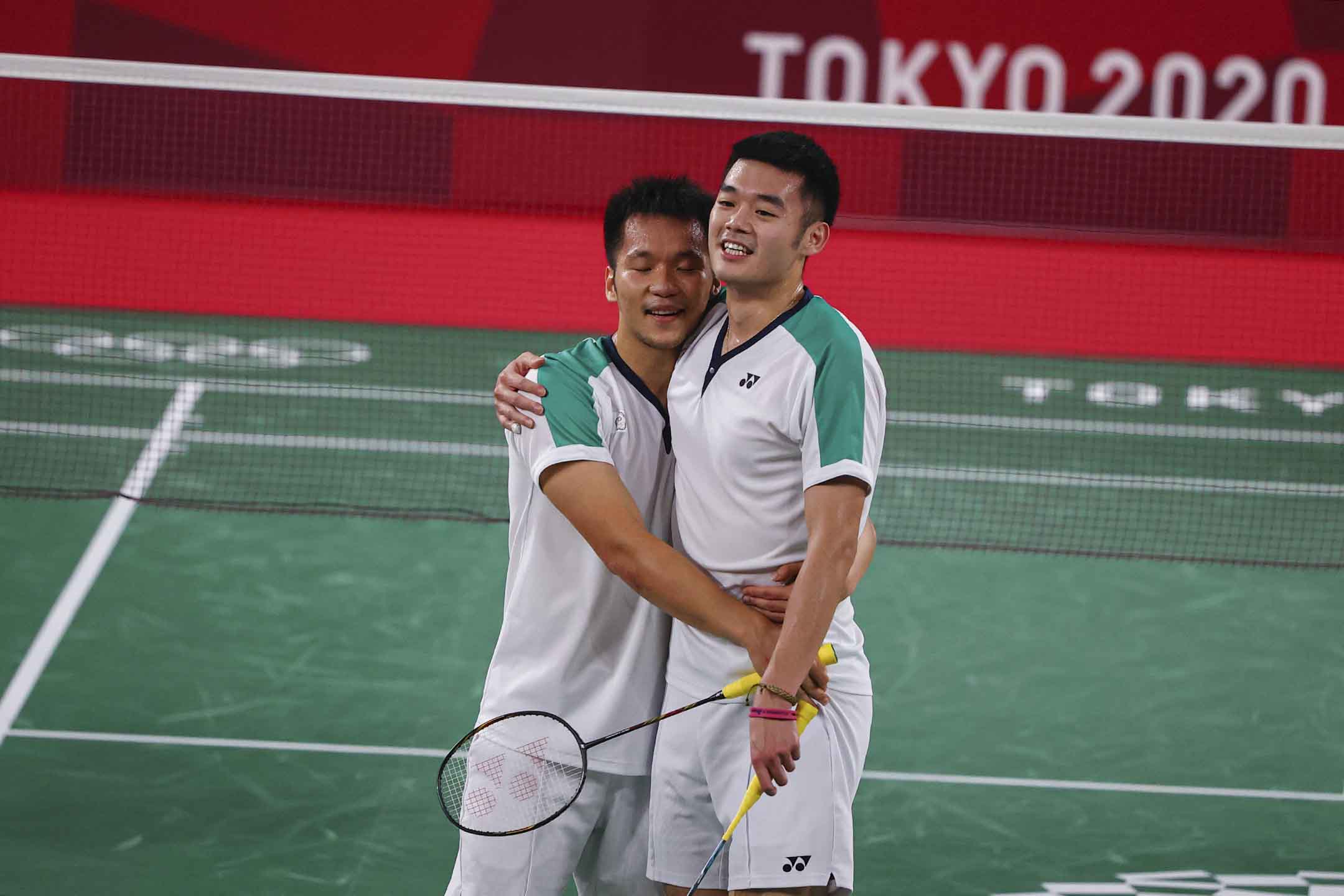 2021年7月31日东京奥运会羽毛球男双决赛，中华台北李洋和王齐麟夺金。