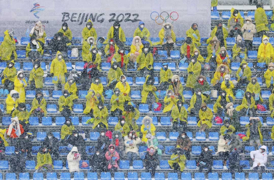 2022年2月13日張家口，北京冬季奧運會男子4x10公里越野滑雪接力賽。